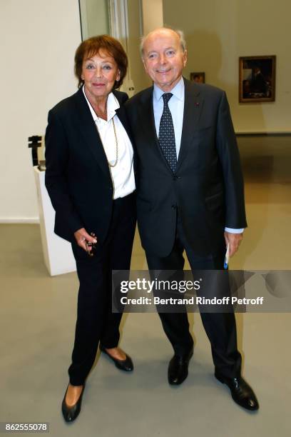 Jacques Toubon and his wife Lise attend the "Societe des Amis du Musee d'Art Moderne de la Ville de Paris" Dinner on October 17, 2017 in Paris,...
