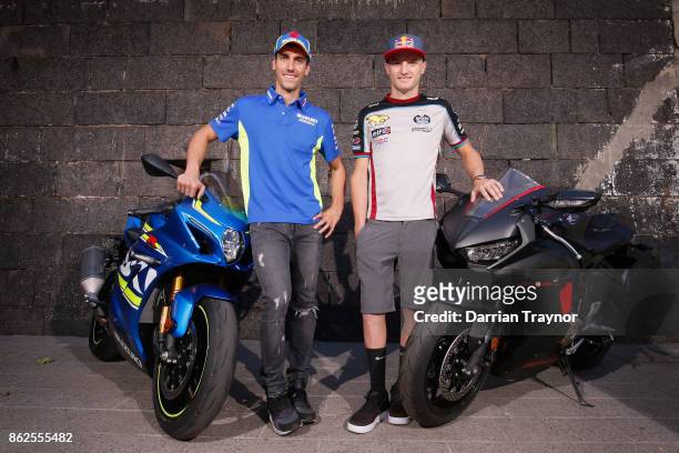 MotoGP riders Alex Rins and Jack Miller visit the Old Melbourne Gaol during a media op ahead of the 2017 MotoGP of Australia at on October 18, 2017...