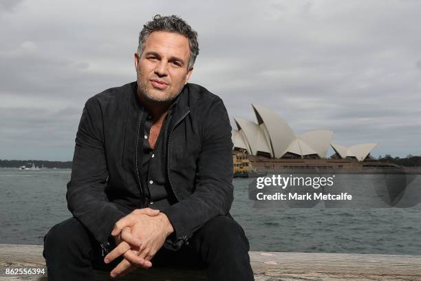 Mark Ruffalo poses during a photo call for Thor: Ragnarok on October 15, 2017 in Sydney, Australia.