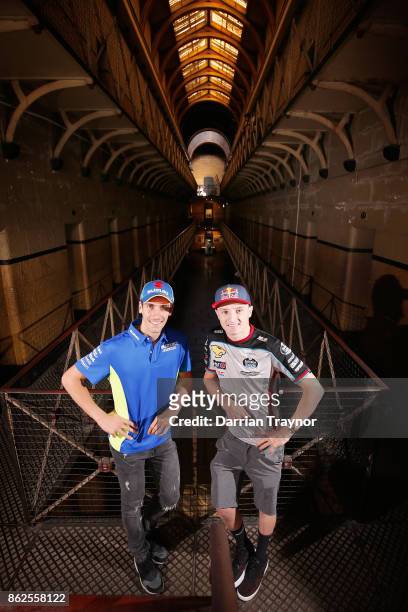 MotoGP riders Alex Rins and Jack Miller visit the Old Melbourne Gaol during a media op ahead of the 2017 MotoGP of Australia at on October 18, 2017...