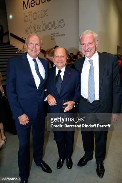 Jean-Paul Agon, Jean-Claude Meyer and Alain Flammarion attend the "Societe des Amis du Musee d'Art Moderne de la Ville de Paris" Dinner on October...