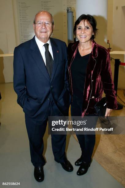 Marc Ladreit de Lacharriere and his wife Veronique Morali attend the "Societe des Amis du Musee d'Art Moderne de la Ville de Paris" Dinner on October...