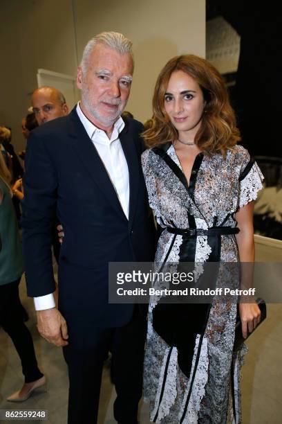 Patrick Seguin and Alexia Niedzielski attend the "Societe des Amis du Musee d'Art Moderne de la Ville de Paris" Dinner on October 17, 2017 in Paris,...