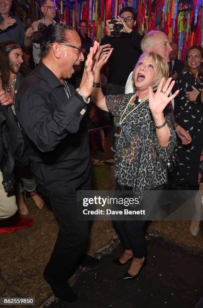 Peter Straker and Elaine Paige attend the 50th anniversary production of "Hair: The Musical" at The Vaults on October 17, 2017 in London, England.