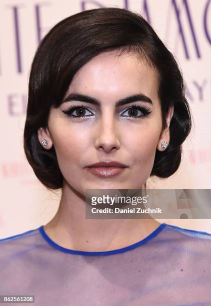 Camilla Belle poses during the launch of Love & White Diamonds Fragrance at Academy Mansion on October 17, 2017 in New York City.