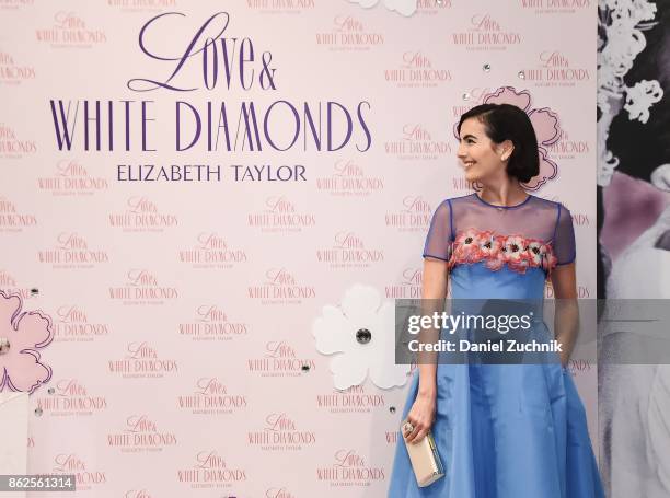 Camilla Belle poses during the launch of Love & White Diamonds Fragrance at Academy Mansion on October 17, 2017 in New York City.