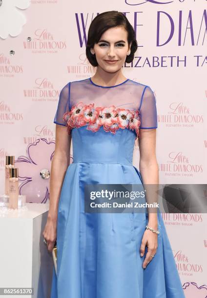 Camilla Belle poses during the launch of Love & White Diamonds Fragrance at Academy Mansion on October 17, 2017 in New York City.