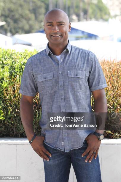 Antron Brown attends photocall for "Top Gear America" as part of MIPCOM 2017 at the Palais des Festivals on October 17, 2017 in Cannes, France.