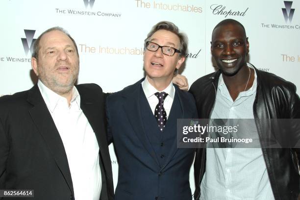 Harvey Weinstein, Paul Feig and Omar Sy attend NY Special Screening of THE INTOUCHABLES presented by Chopard and The Weinstein Company at MoMA on...