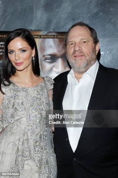 Georgina Chapman and Harvey Weinstein attend A Celebration of HARVEY WEINSTEIN's Legion d'honneur with a Screening of THE INTOUCHABLES at The Paley...