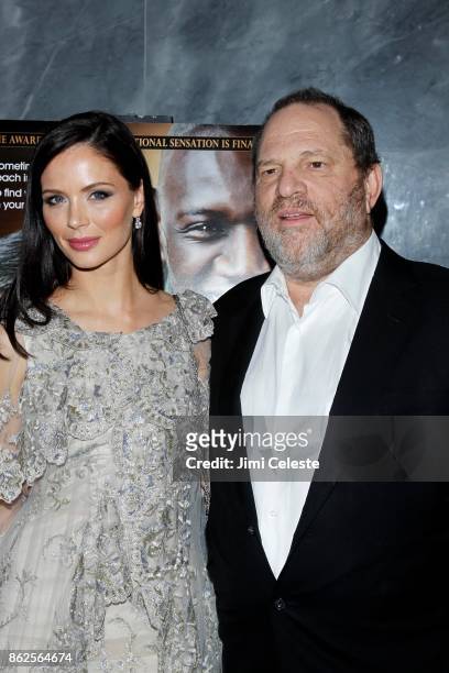 Georgina Chapman and Harvey Weinstein attend A Celebration of HARVEY WEINSTEIN's Legion d'honneur with a Screening of THE INTOUCHABLES at The Paley...