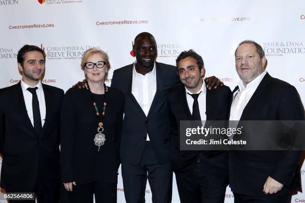 Olivier Nakache, Meryl Streep, Omar Sy, Eric Toledano, Harvey Weinstein attend CHRISTOPHER AND DANA REEVE FOUNDATION Host A MAGICAL EVENING GALA at...