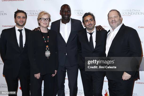 Olivier Nakache, Meryl Streep, Omar Sy, Eric Toledano, Harvey Weinstein attend CHRISTOPHER AND DANA REEVE FOUNDATION Host A MAGICAL EVENING GALA at...