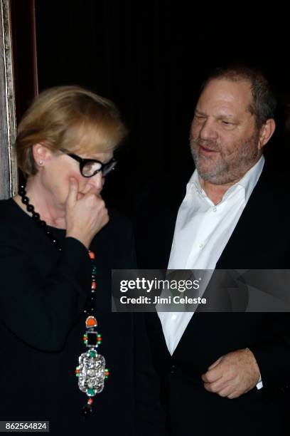 Meryl Streep and Harvey Weinstein attend CHRISTOPHER AND DANA REEVE FOUNDATION Host A MAGICAL EVENING GALA at Cipriani Wall Street on November 28,...