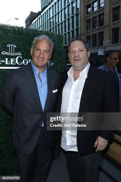 Charles Finch and Harvey Weinstein attend A Dinner Celebrating the Partnership Between THE FILM SOCIETY OF LINCOLN CENTER and JAEGER-LECOULTRE at Il...