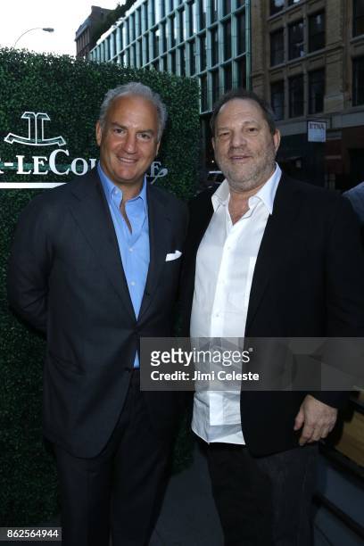 Charles Finch and Harvey Weinstein attend A Dinner Celebrating the Partnership Between THE FILM SOCIETY OF LINCOLN CENTER and JAEGER-LECOULTRE at Il...