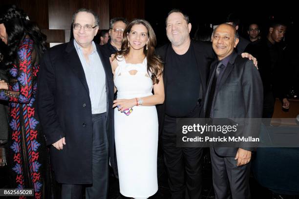 Bob Weinstein, Vanashree Singh, Harvey Weinstein and Anant Singh attend New York After Party For "Mandela: Long Walk to Freedom" hosted by The...