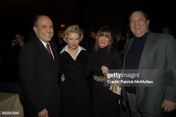 Rudy Guiliani, Renee Zellweger, Judy Nathan and Harvey Weinstein attend Miramax Books Party for Rudolph Giuliani and his newest book "Leadership" at...