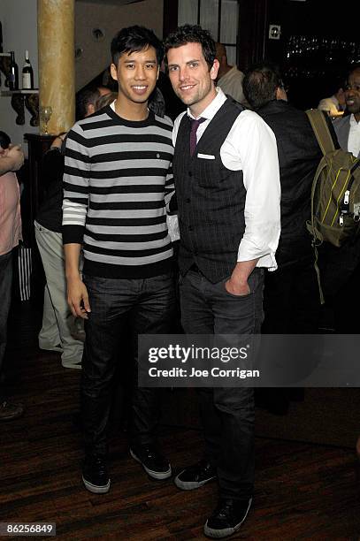 President/EIC of JustJared.com , Jared Eng and singer Chris Mann attend the 2009 Passing It On Benefit after party at Tony DiNapoli's on April 27,...