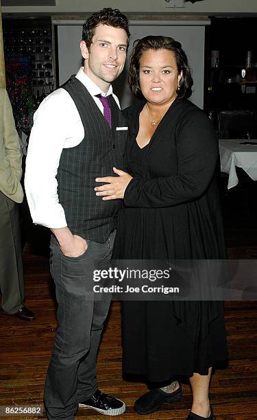 Singer Chris Mann and actress/comedian Rosie O'Donnell attend the 2009 Passing It On Benefit after party at Tony DiNapoli's on April 27, 2009 in New...