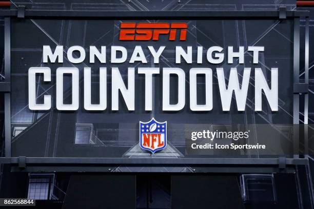 October16: The ESPN Monday Night Countdown logo during an NFL football game between the Indianapolis Colts and the Tennessee Titans on October16 at...