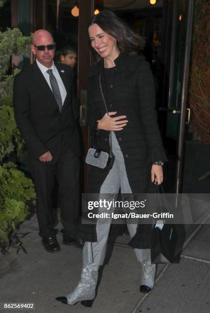 Rebecca Hall is seen on October 17, 2017 in New York City.