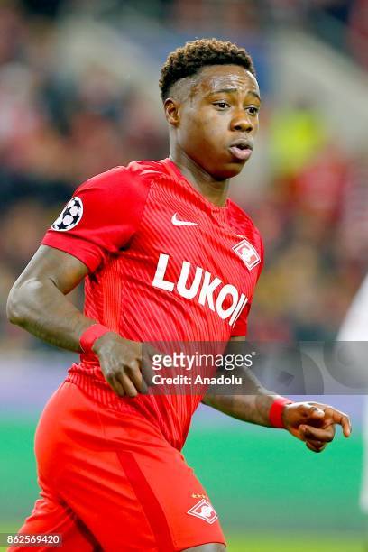Promes of Spartak Moscow in action during the UEFA Champions League match between Spartak Moscow and Sevilla FC at Spartak Stadium in Moscow, Russia...