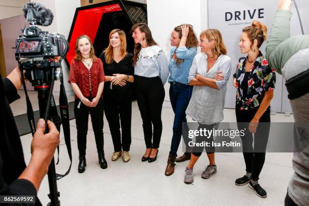 German actress Marija Mauer, German actress Claudia Eisinger and the crew of 'Wilde Kueche' attend the Clich'e Bashing 'Beef mit den Veggies?' at...