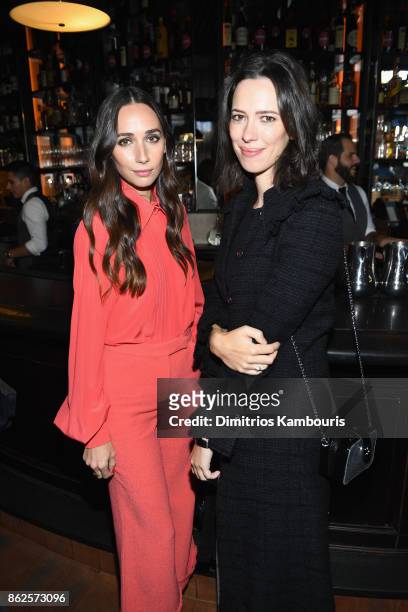 Rebecca Dayan and Rebecca Hall attend Through Her Lens: The Tribeca Chanel Women's Filmmaker Program Luncheon at Locanda Verde on October 17, 2017 in...