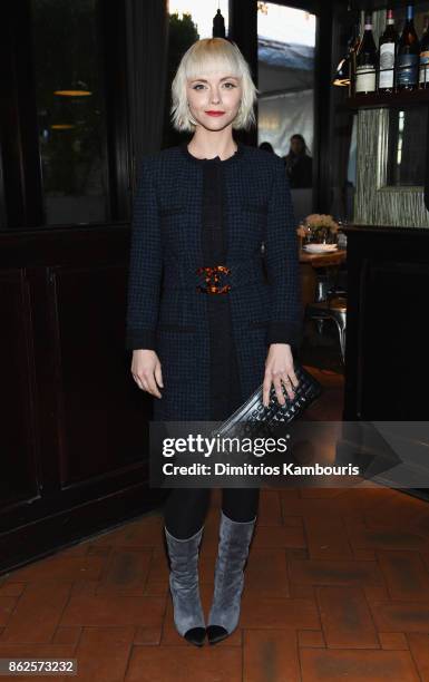 Christina Ricci attends Through Her Lens: The Tribeca Chanel Women's Filmmaker Program Luncheon at Locanda Verde on October 17, 2017 in New York City.