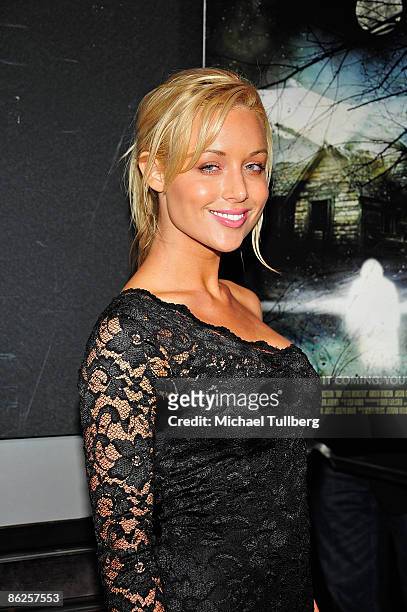 Adult film actress Kayden Kross arrives at the premiere of Jeremy's new film "One-Eyed Monster", held at the Fine Arts Theater on April 27, 2009 in...