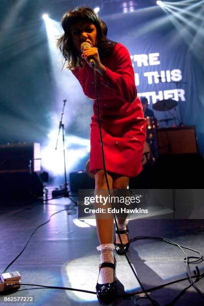 Alynda Segarra of Hurray for the Riff Raff performs live on stage at KOKO on October 17, 2017 in London, England.