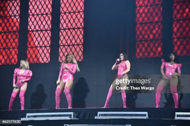 Ally Brooke, Dinah Jane, Lauren Jauregui, and Normani Kordei of Fifth Harmony perform onstage during TIDAL X: Brooklyn at Barclays Center of Brooklyn...