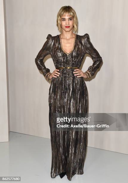 Actress Sofia Boutella arrives at Hammer Museum Gala in the Garden on October 14, 2017 in Westwood, California.