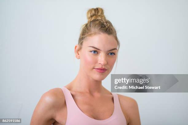 Victoria's Secret Angel Martha Hunt attends Train Like an Angel at Ballet Beautiful on October 17, 2017 in New York City.