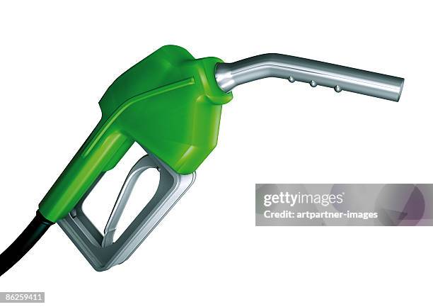 fuel nozzle or filler for petrol fuel or gasoline - fuel and power generation stock illustrations