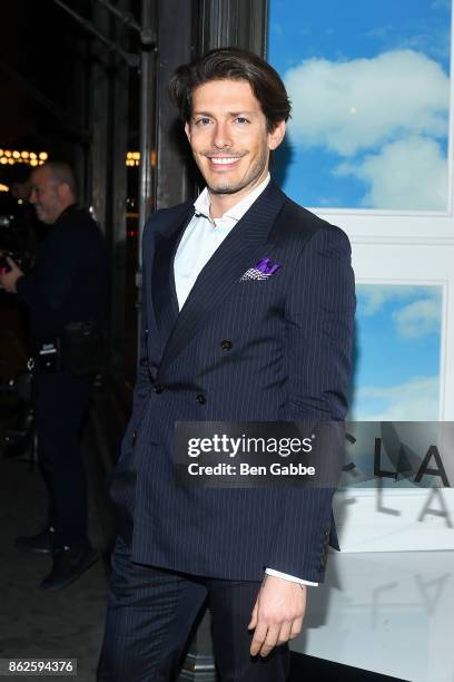 Designer Edgardo Osorio attends the Claudia Schiffer For Aquazzura Launch at Saks Fifth Avenue on October 17, 2017 in New York City.