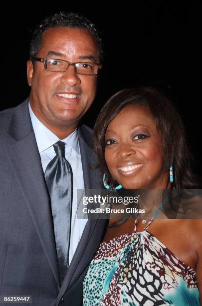 Chef Herb Wilson and girlfriend Star Jones pose at the 2009 Passing It On Gala to benefit Rosie's Broadway Kids at the New World Stages on April 27,...