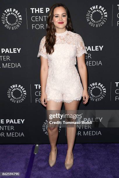 Hayley Orrantia attends the Paley Center For Media Presents: "The Goldbergs" 100th Episode Celebration at The Paley Center for Media on October 17,...