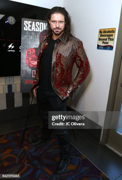 American professional wrestler Johnny Mundo attends El Rey Network's "Lucha Underground" Season 3 Finale 4DX Screening at Regal LA Live Stadium 14 on...