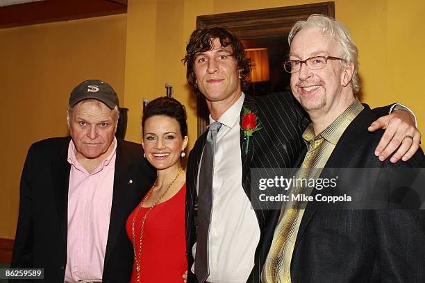 Brian Dennehy, Carla Gugino, Pablo Schreiber and Director Robert Falls attend the "Desire Under The Elms" Broadway opening night after party at the...