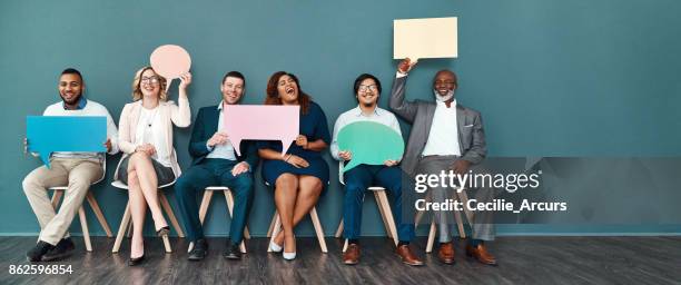 wir sprechen die sprache des erfolgs - kandidat stock-fotos und bilder