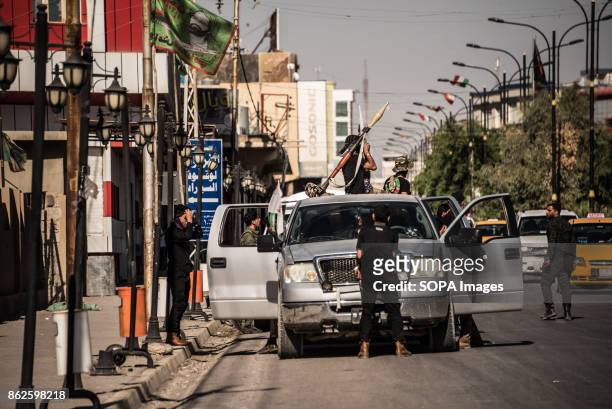 Hashd al Shaabi troops in the turkman area of Kirkuk the day after they took the city from the Kurdish Peshmerga in fewer than 24 hours during an...