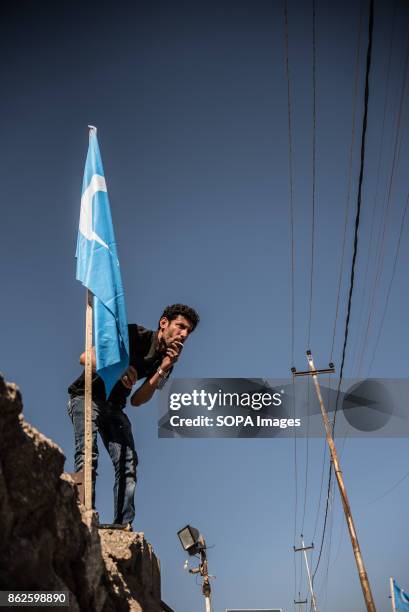 We are putting up our flags now that the kurds have gone. We took all theirs down. Since last night we can live peacefully, it will be a better life...