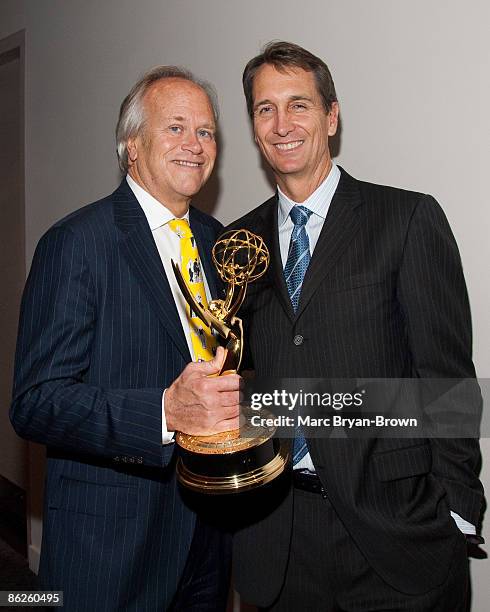 Dick Ebersol and Chris Collinsworth attend the 30th annual Sports Emmy awards at Frederick P. Rose Hall on April 27, 2009 in New York City.