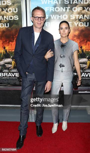 Actors Paul Bettany and Jennifer Connelly attend the "Only The Brave" New York screening at iPic Theater on October 17, 2017 in New York City.