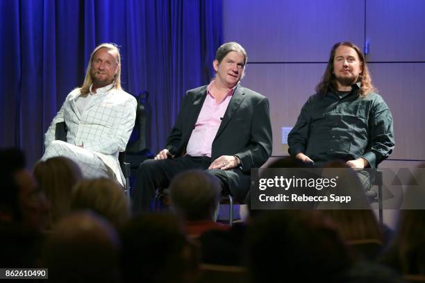 Alex Orbison, Wesley Orbison and Roy Orbison Jr. Speak onstage at A Love So Beautiful: An Evening Of Roy Orbison at The GRAMMY Museum on October 17,...