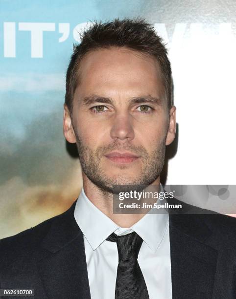 Actor Taylor Kitsch attends the "Only The Brave" New York screening at iPic Theater on October 17, 2017 in New York City.