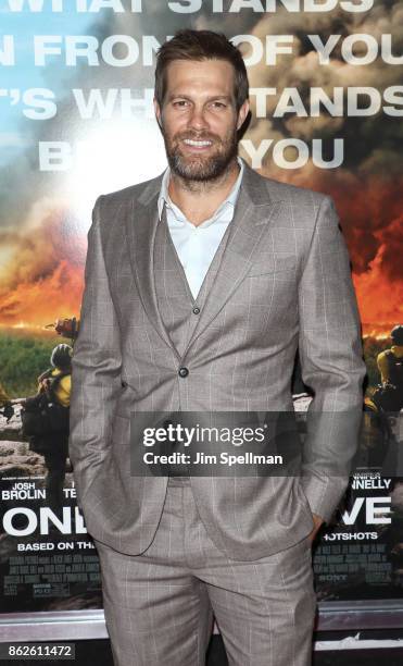 Actor Geoff Stults attends the "Only The Brave" New York screening at iPic Theater on October 17, 2017 in New York City.