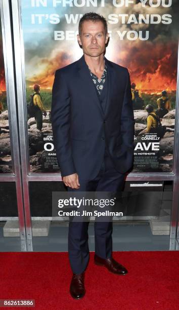 Actor James Badge Dale attends the "Only The Brave" New York screening at iPic Theater on October 17, 2017 in New York City.